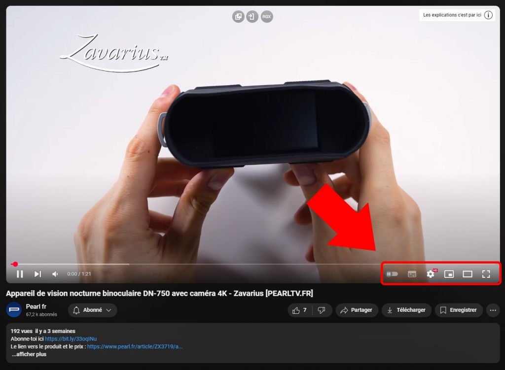 Confort de visionnage du lecteur YouTube.